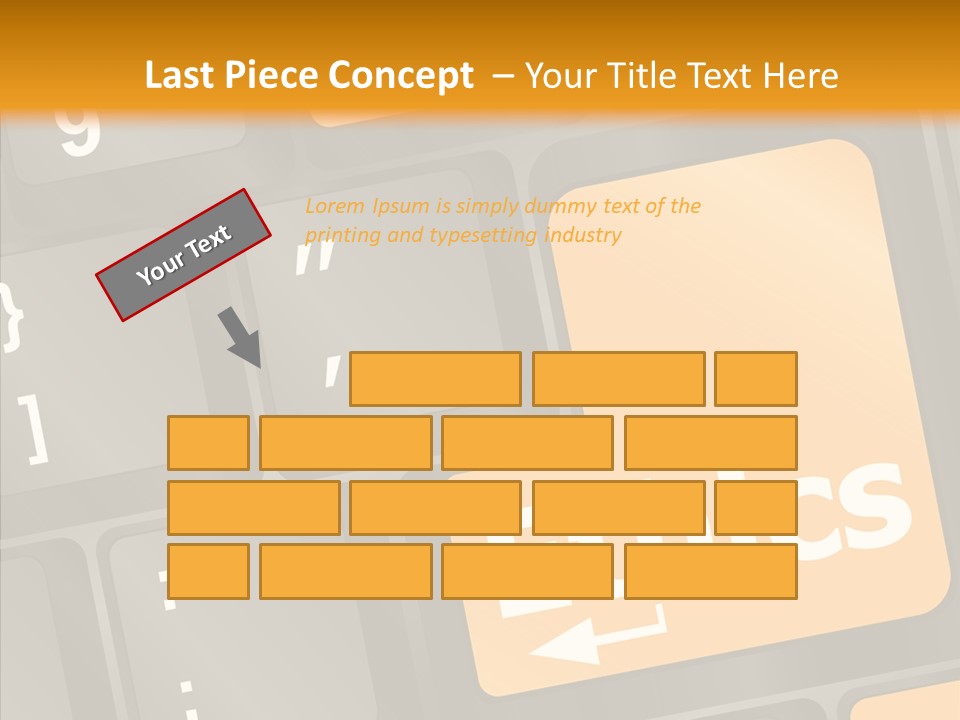 Isolated On White Monitor Office PowerPoint Template