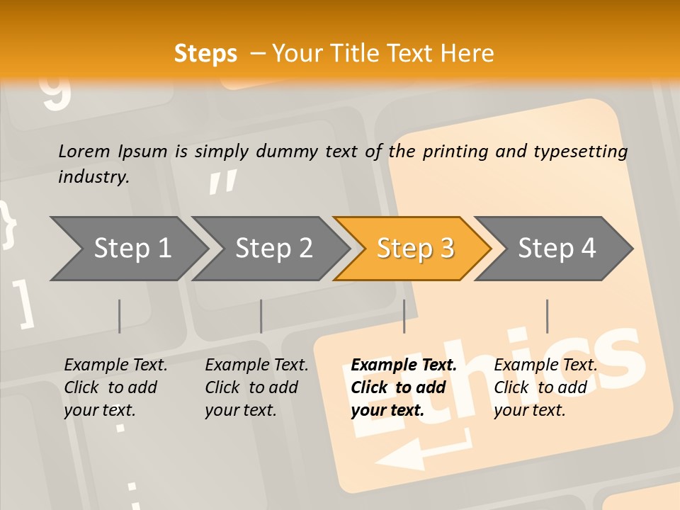 Isolated On White Monitor Office PowerPoint Template