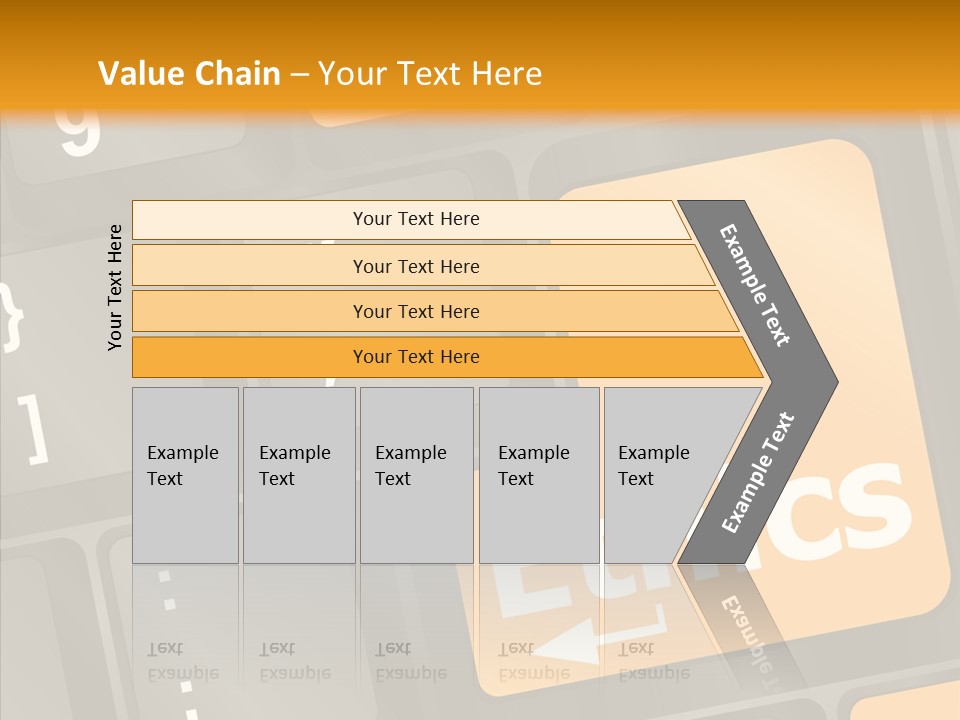 Isolated On White Monitor Office PowerPoint Template