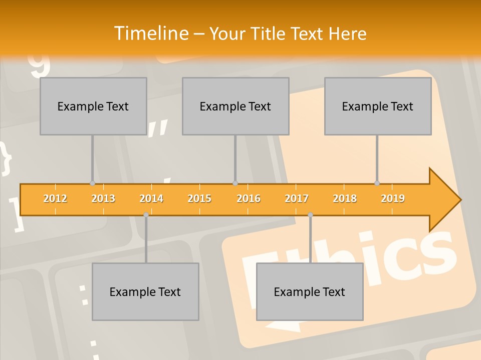 Isolated On White Monitor Office PowerPoint Template