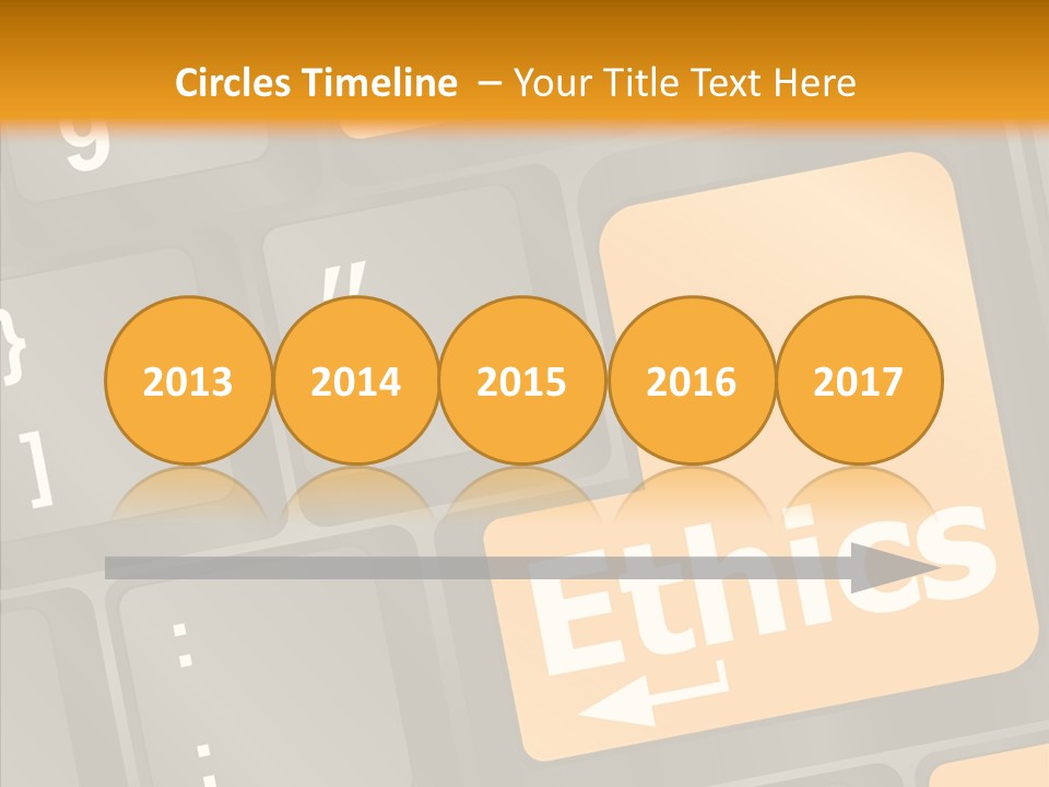 Isolated On White Monitor Office PowerPoint Template