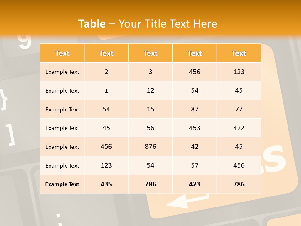 Isolated On White Monitor Office PowerPoint Template