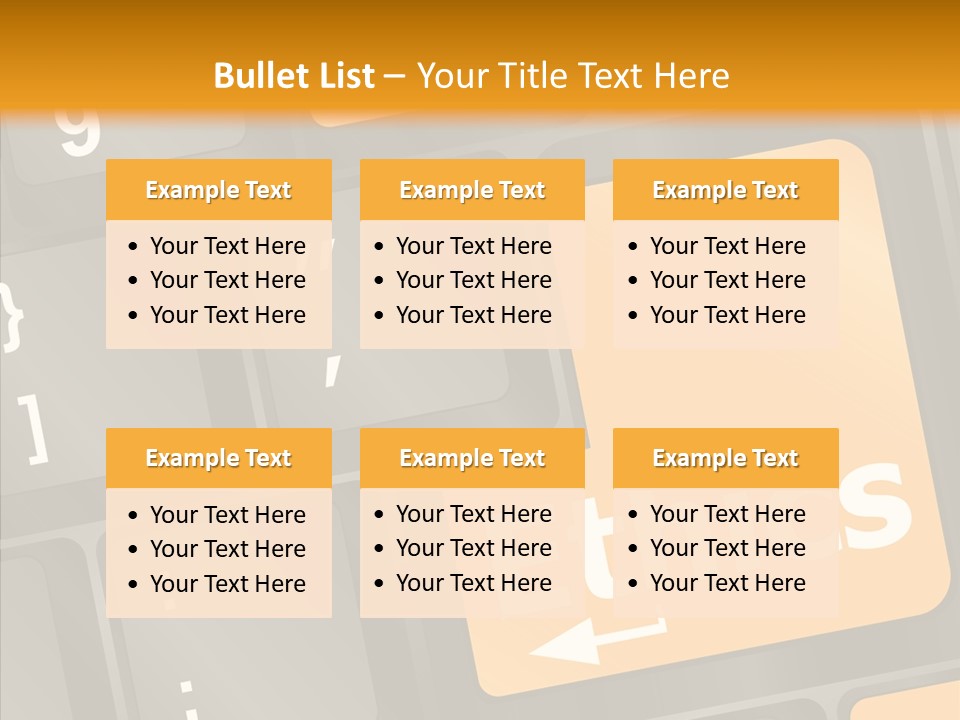 Isolated On White Monitor Office PowerPoint Template