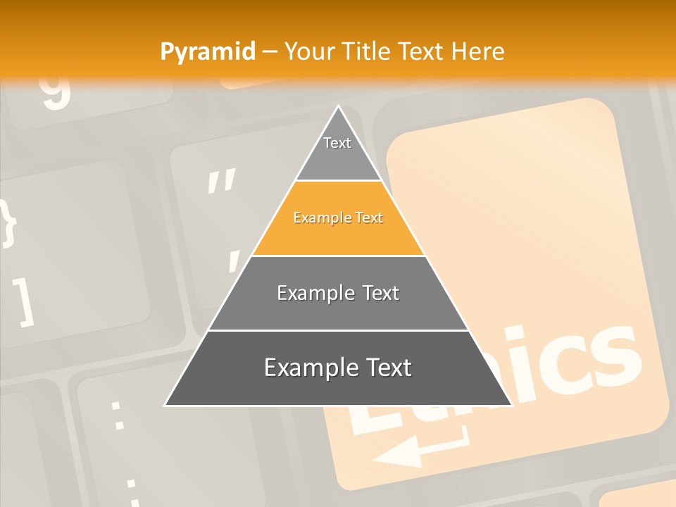 Isolated On White Monitor Office PowerPoint Template