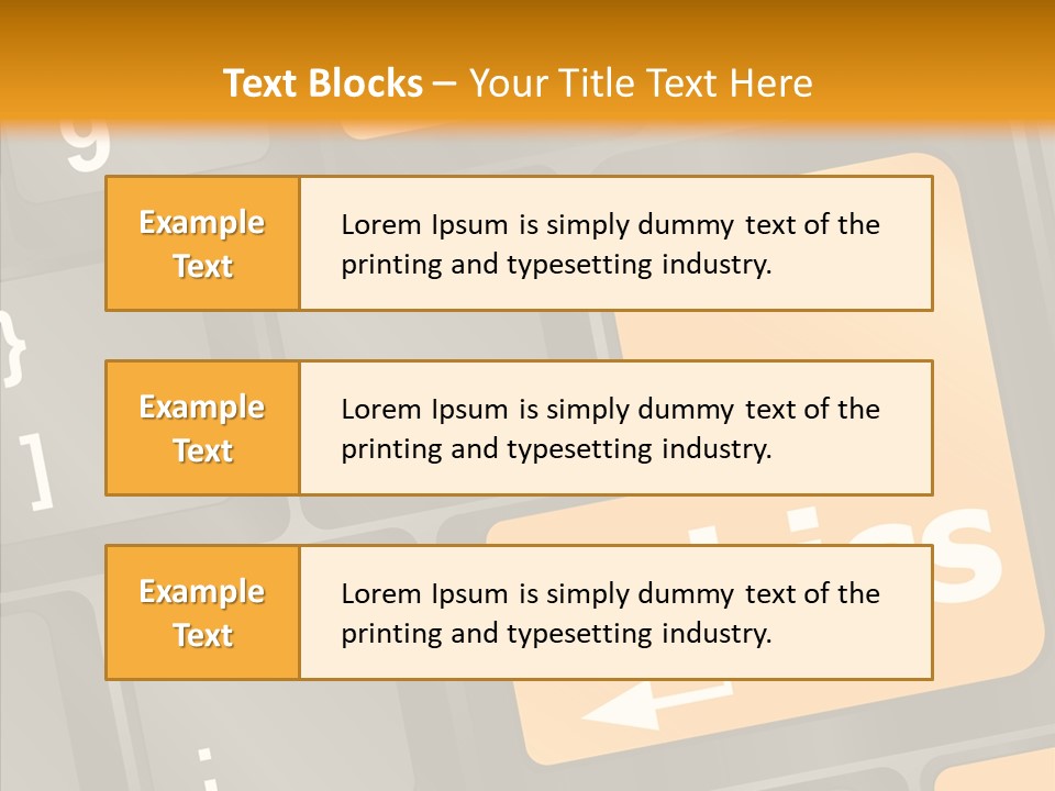 Isolated On White Monitor Office PowerPoint Template