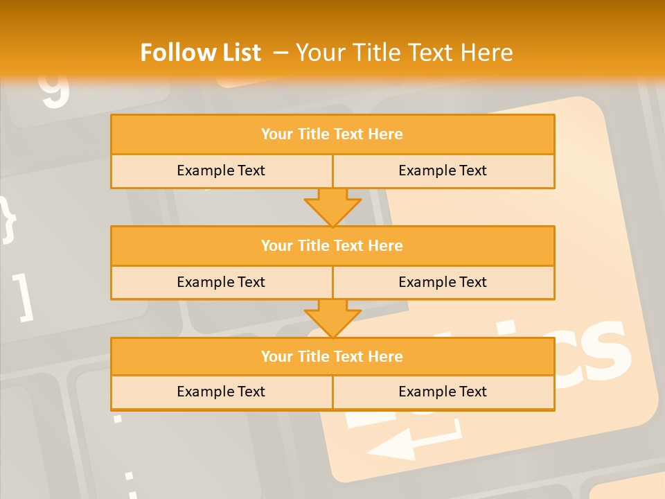 Isolated On White Monitor Office PowerPoint Template