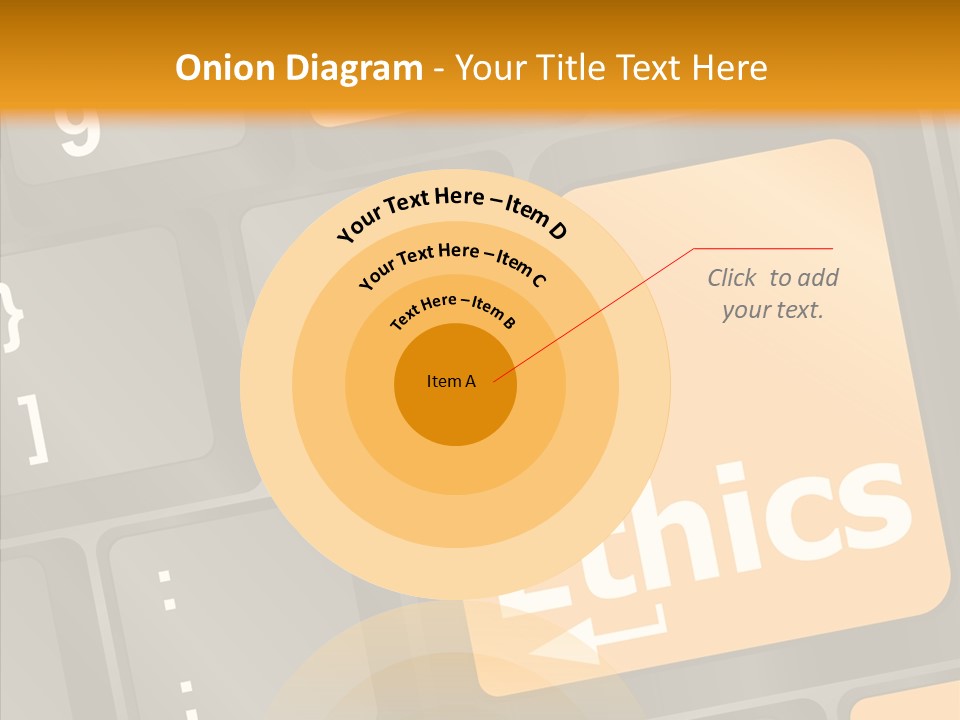 Isolated On White Monitor Office PowerPoint Template