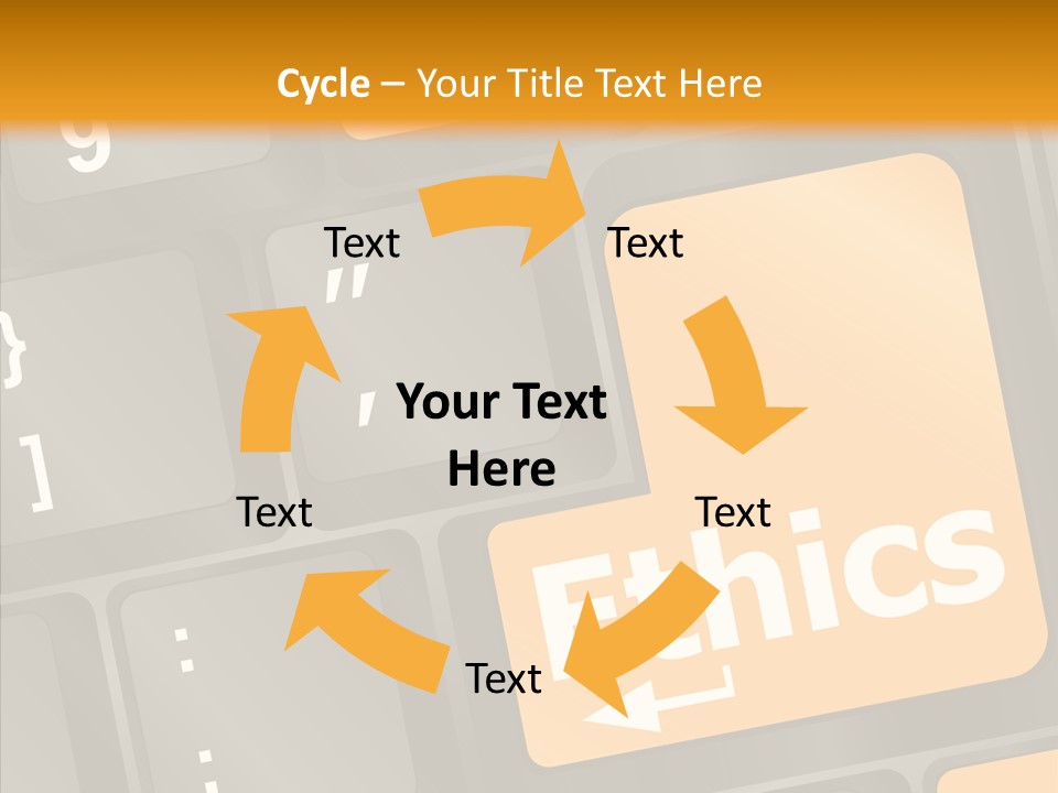 Isolated On White Monitor Office PowerPoint Template