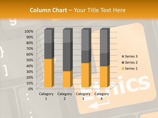 Isolated On White Monitor Office PowerPoint Template