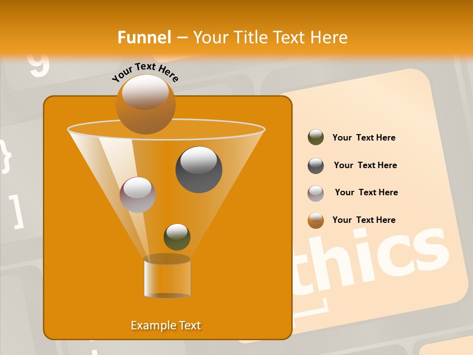Isolated On White Monitor Office PowerPoint Template