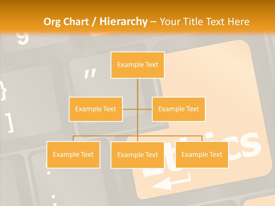 Isolated On White Monitor Office PowerPoint Template