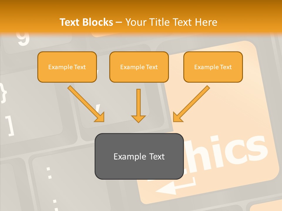 Isolated On White Monitor Office PowerPoint Template