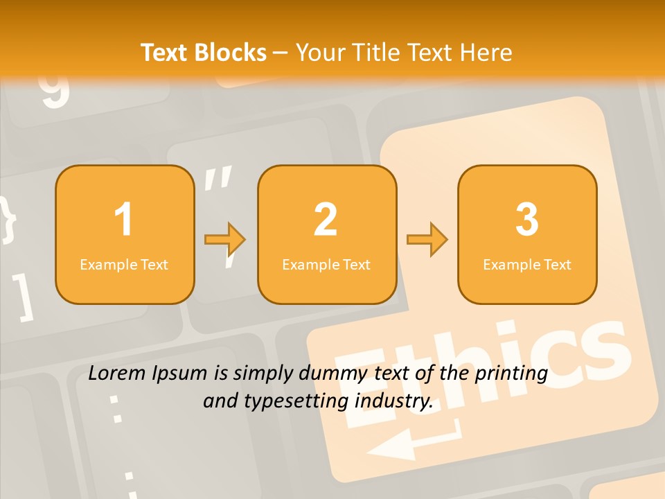 Isolated On White Monitor Office PowerPoint Template