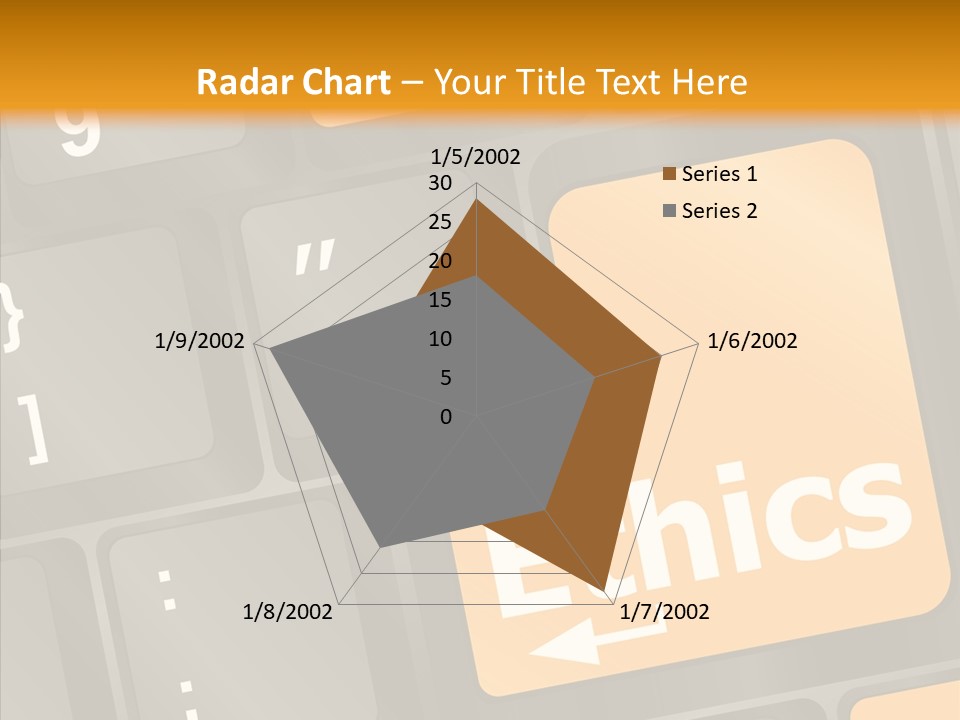 Isolated On White Monitor Office PowerPoint Template