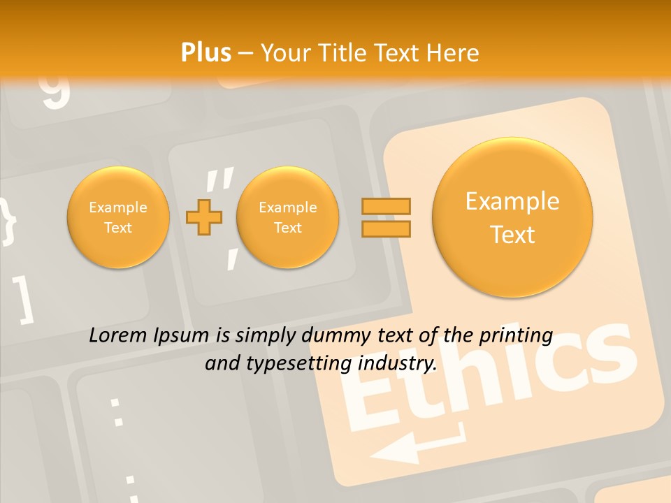 Isolated On White Monitor Office PowerPoint Template