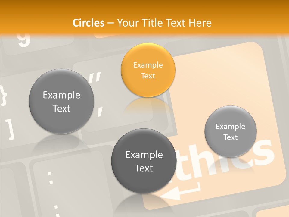 Isolated On White Monitor Office PowerPoint Template