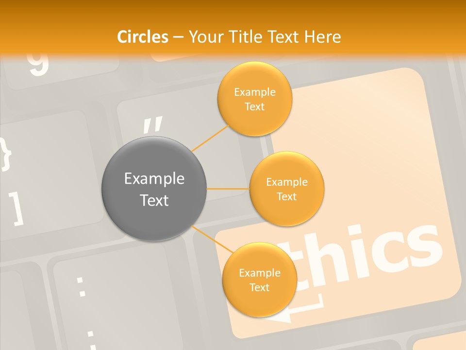 Isolated On White Monitor Office PowerPoint Template