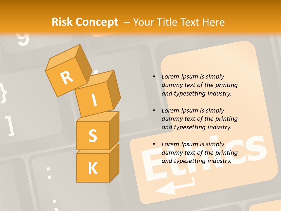 Isolated On White Monitor Office PowerPoint Template