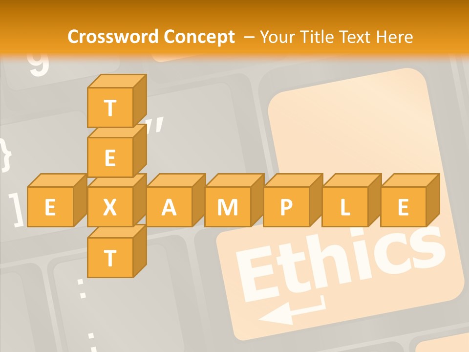 Isolated On White Monitor Office PowerPoint Template
