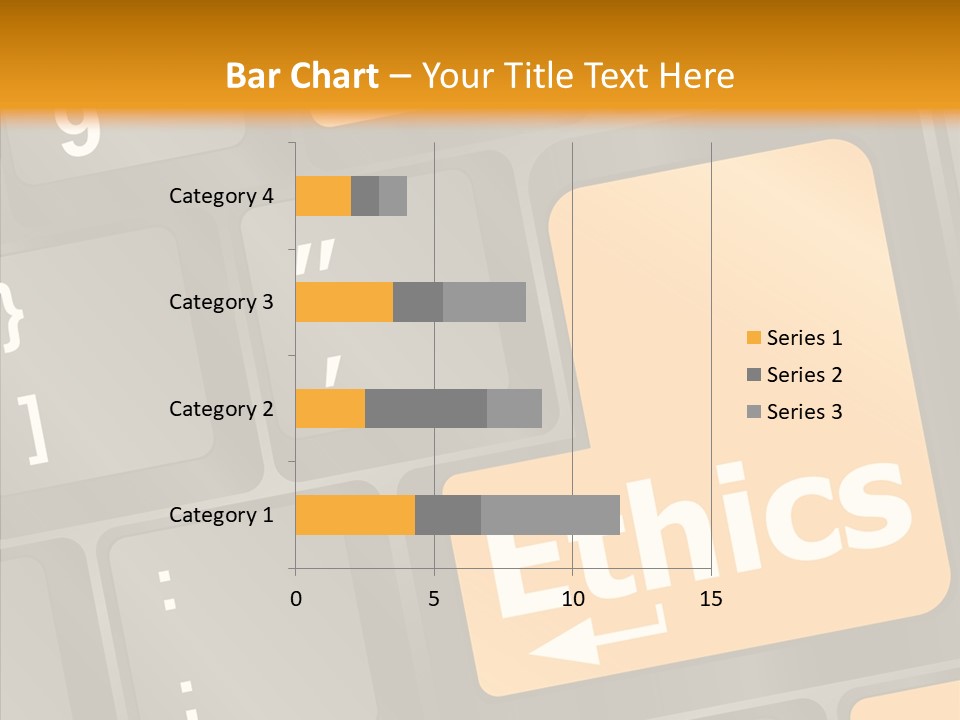 Isolated On White Monitor Office PowerPoint Template
