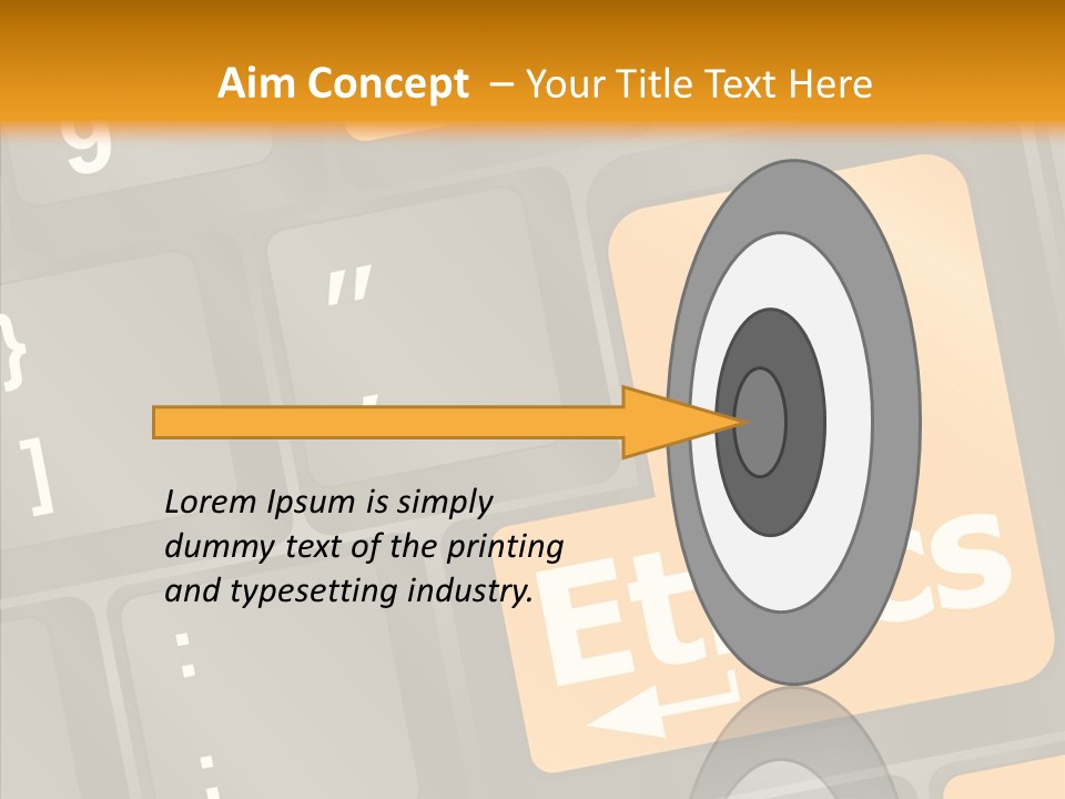 Isolated On White Monitor Office PowerPoint Template