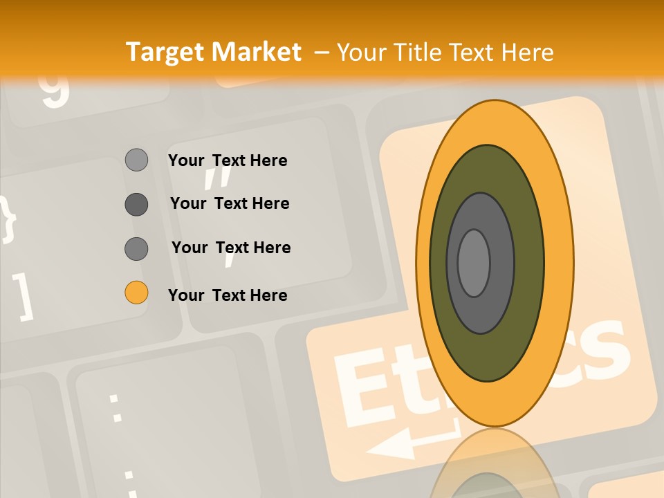 Isolated On White Monitor Office PowerPoint Template