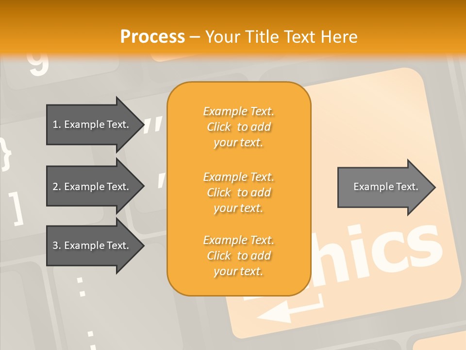 Isolated On White Monitor Office PowerPoint Template