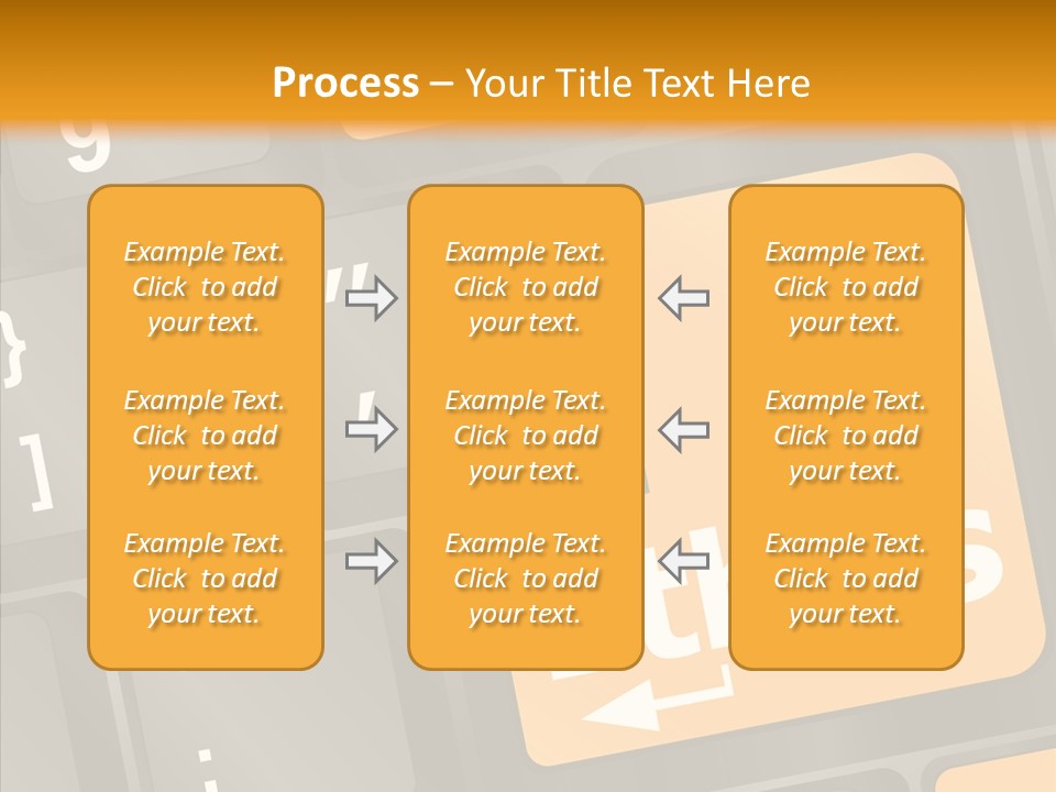 Isolated On White Monitor Office PowerPoint Template