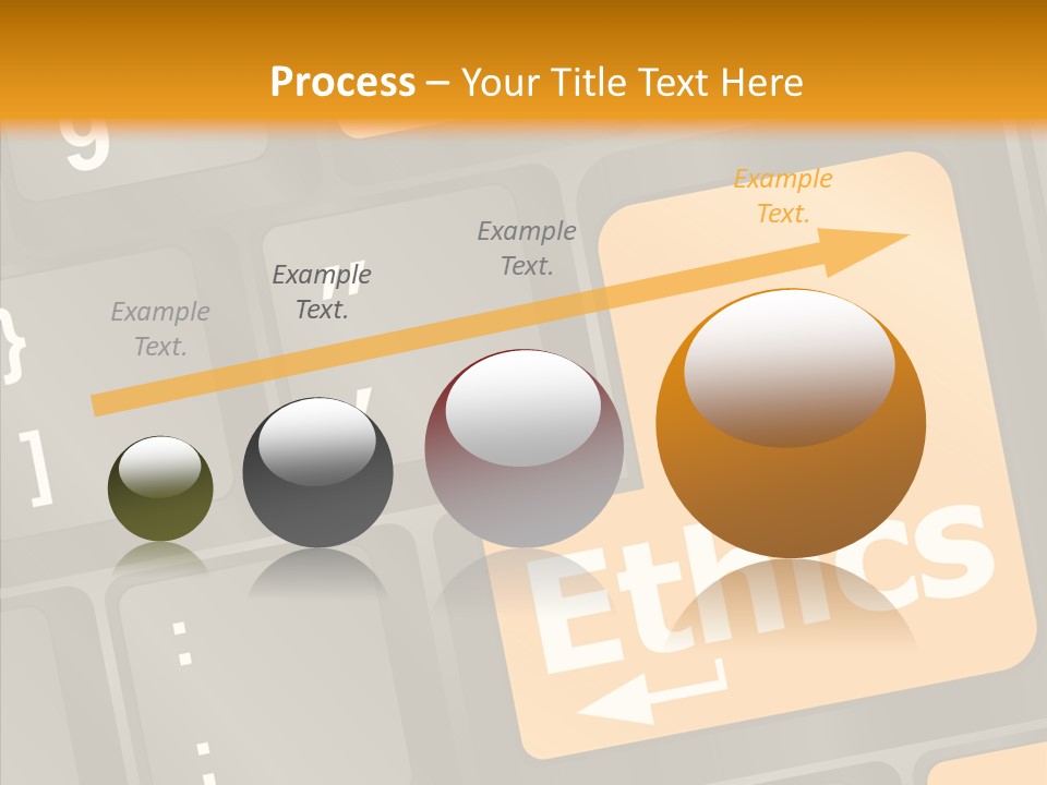 Isolated On White Monitor Office PowerPoint Template