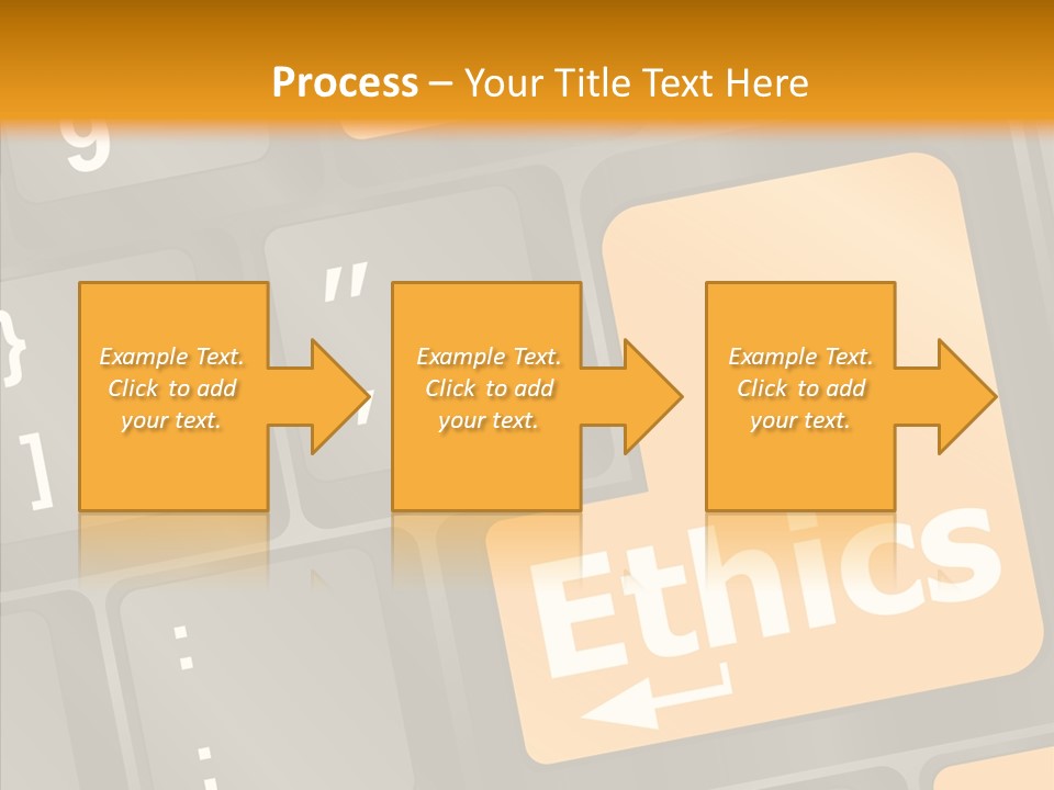 Isolated On White Monitor Office PowerPoint Template