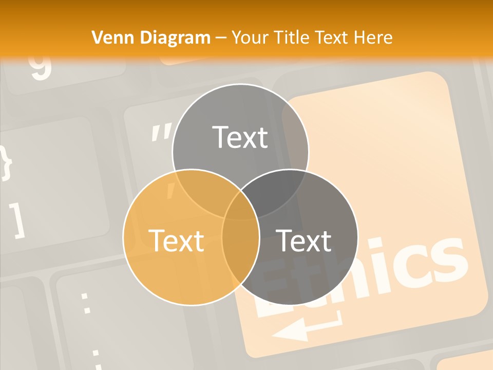 Isolated On White Monitor Office PowerPoint Template