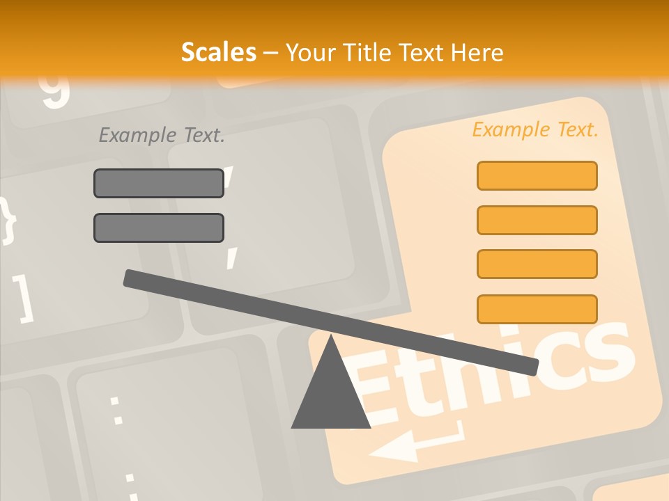 Isolated On White Monitor Office PowerPoint Template