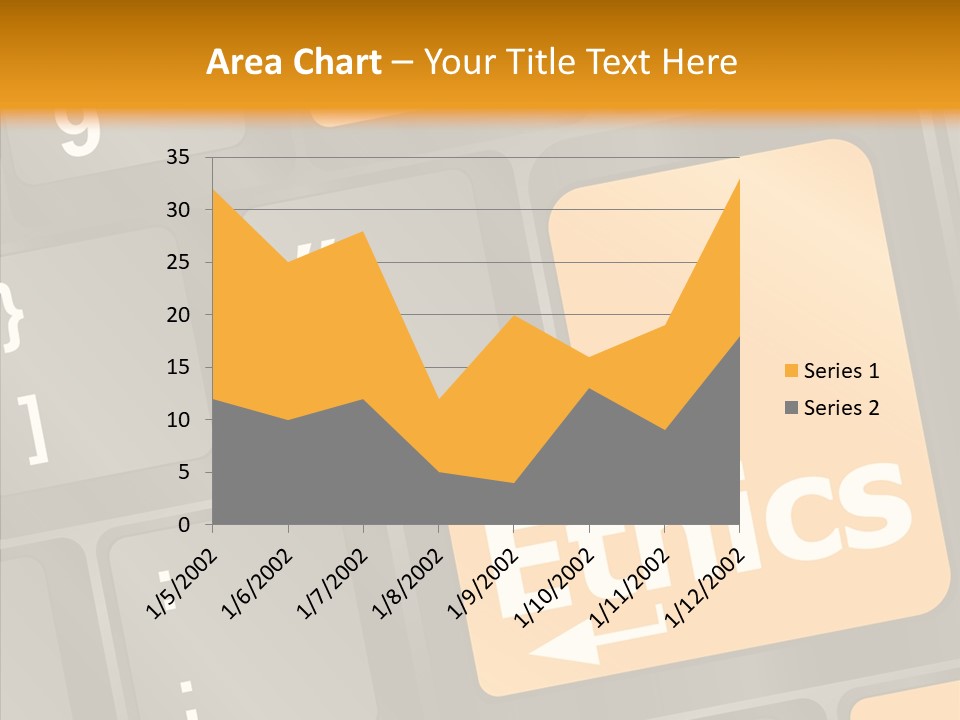 Isolated On White Monitor Office PowerPoint Template