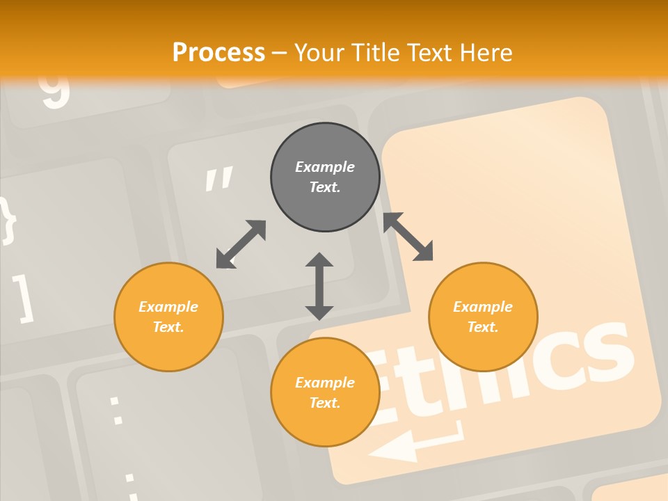 Isolated On White Monitor Office PowerPoint Template