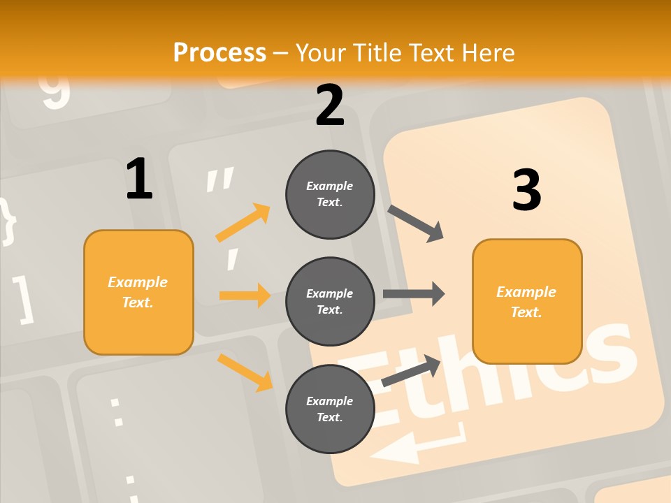 Isolated On White Monitor Office PowerPoint Template