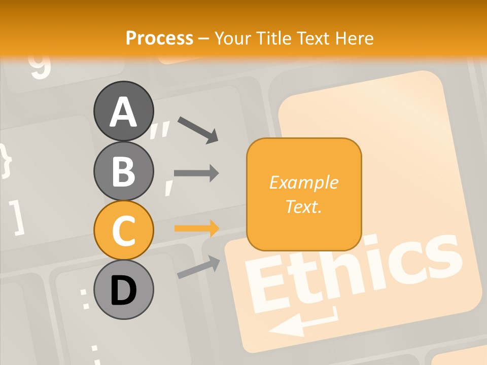 Isolated On White Monitor Office PowerPoint Template