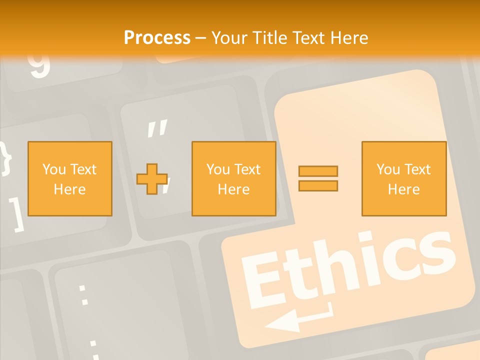 Isolated On White Monitor Office PowerPoint Template