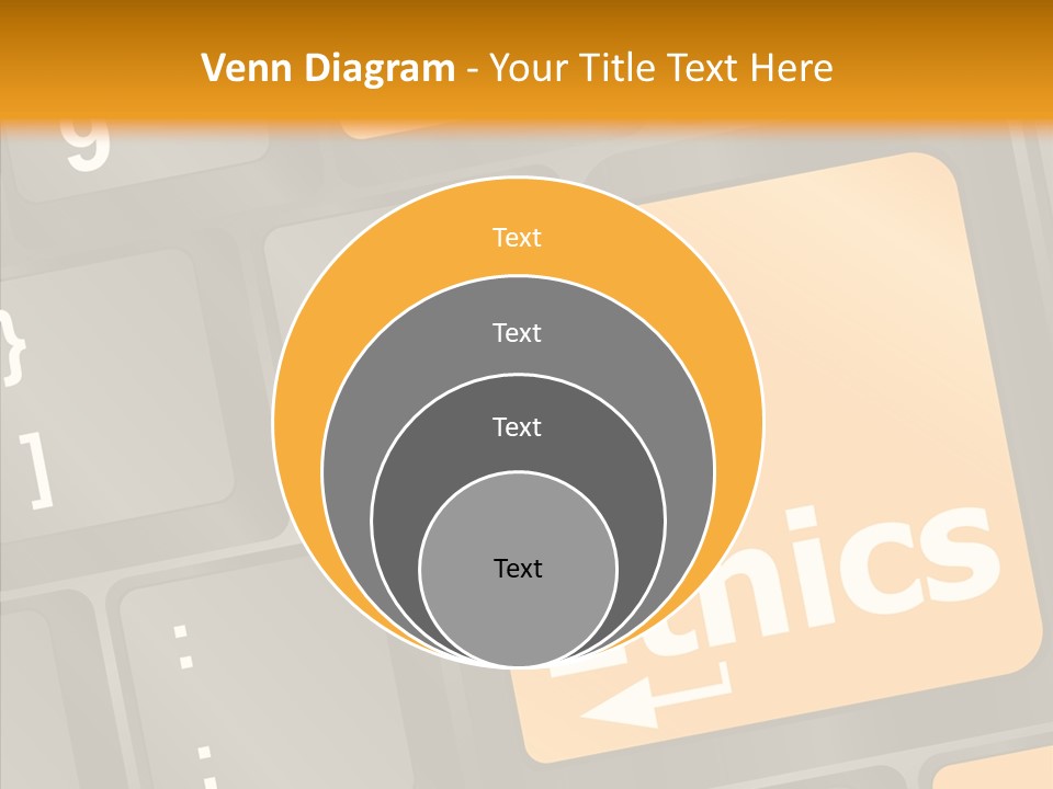 Isolated On White Monitor Office PowerPoint Template