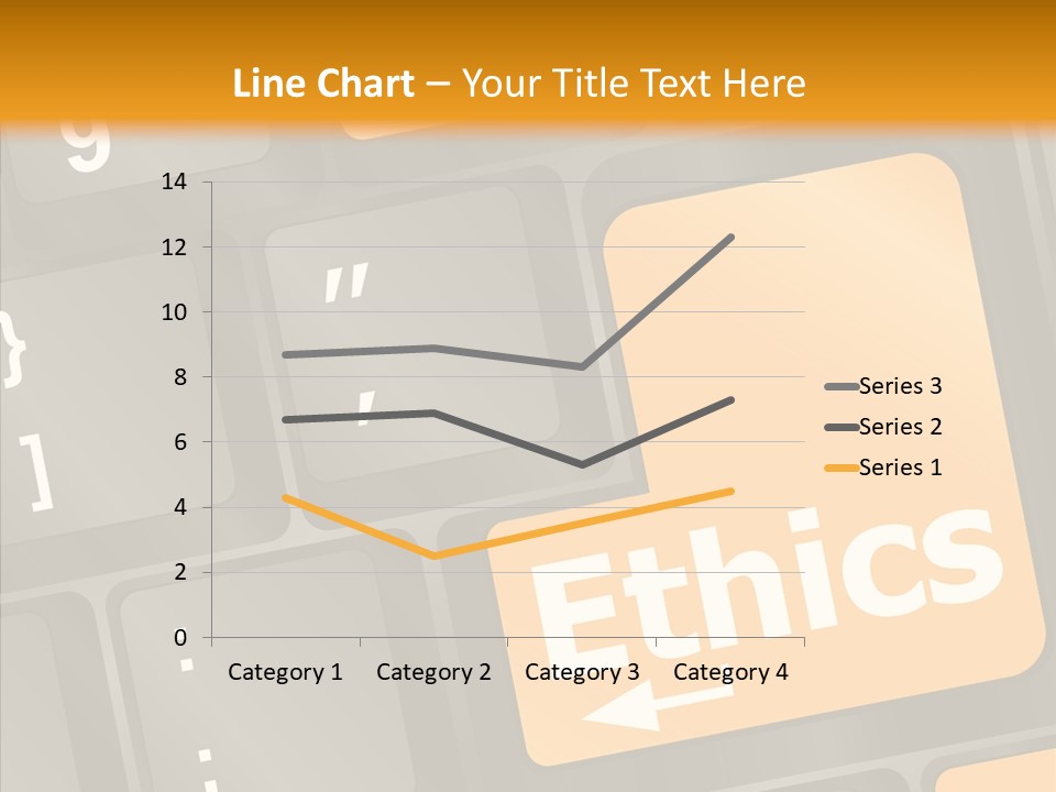 Isolated On White Monitor Office PowerPoint Template