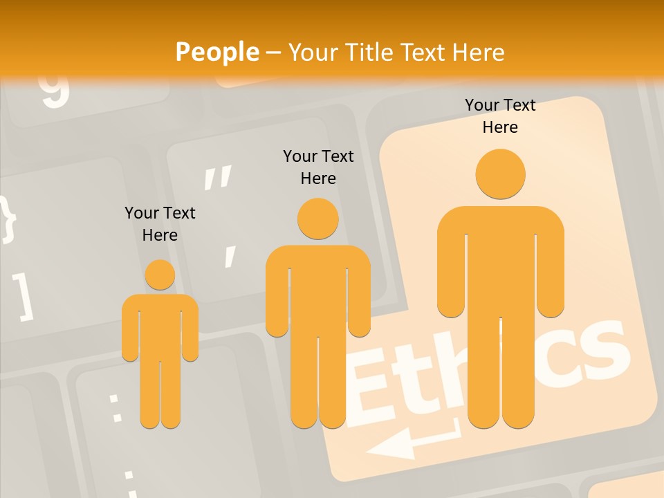 Isolated On White Monitor Office PowerPoint Template