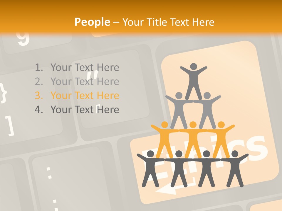 Isolated On White Monitor Office PowerPoint Template