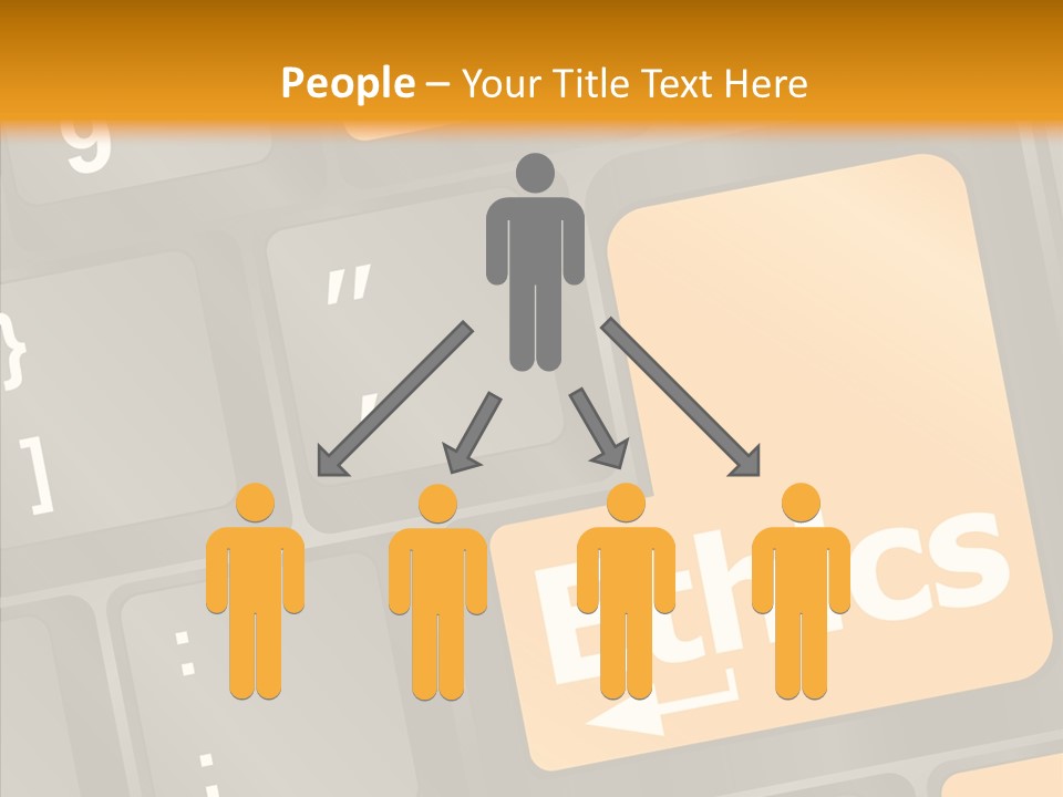 Isolated On White Monitor Office PowerPoint Template