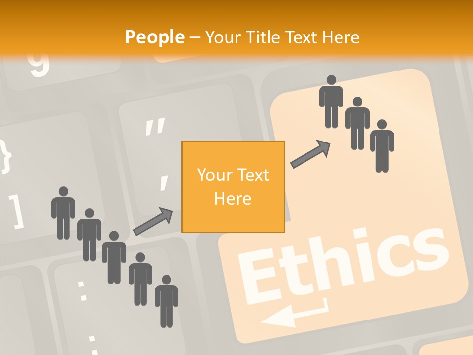 Isolated On White Monitor Office PowerPoint Template