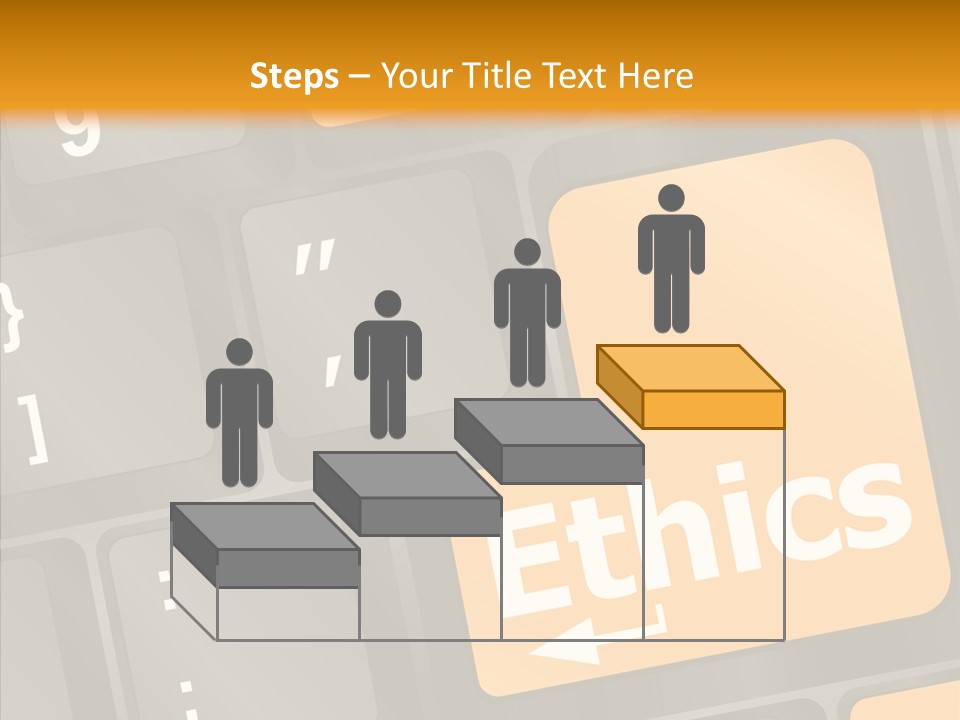 Isolated On White Monitor Office PowerPoint Template