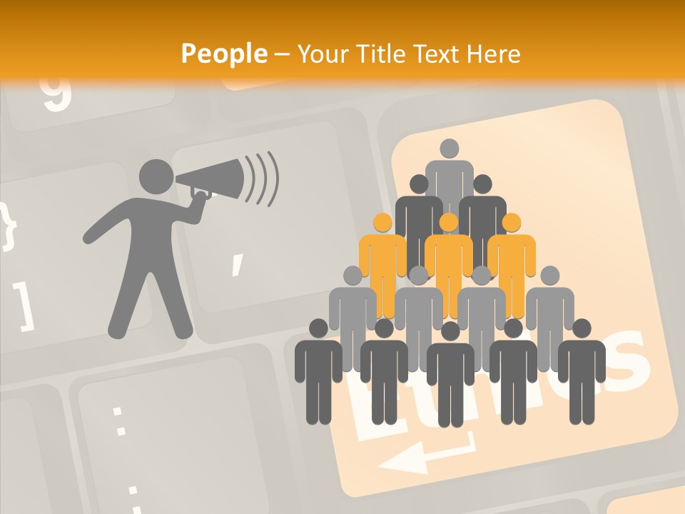 Isolated On White Monitor Office PowerPoint Template