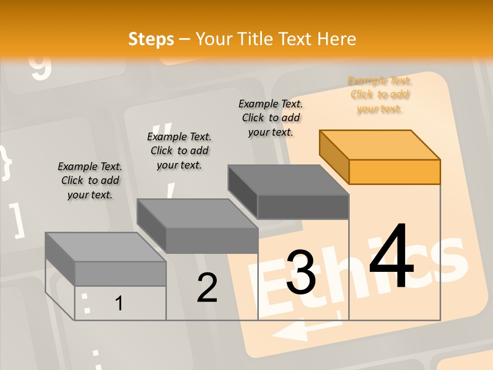 Isolated On White Monitor Office PowerPoint Template