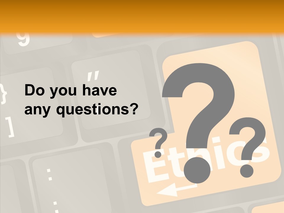 Isolated On White Monitor Office PowerPoint Template