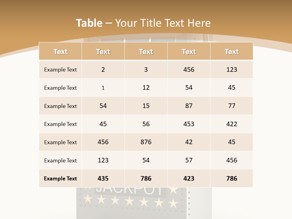 Gamble White Background PowerPoint Template