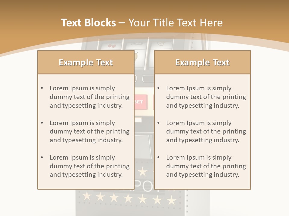 Gamble White Background PowerPoint Template