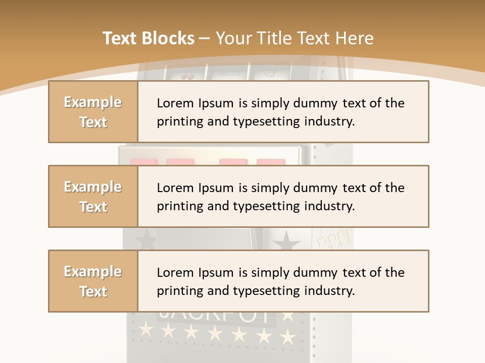 Gamble White Background PowerPoint Template